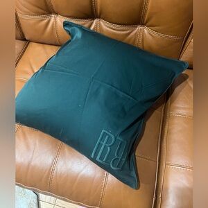Ralph Lauren Home Accent Pillow.Hunter green, embroidered